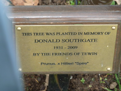 04 Plaque in front of Don's tree April 2011