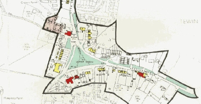 Map of part of the Tewin Conservation Area