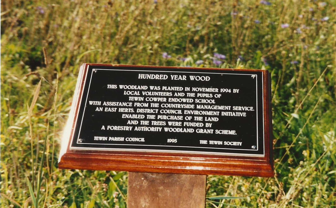 The original sign for the Hundred Year Wood