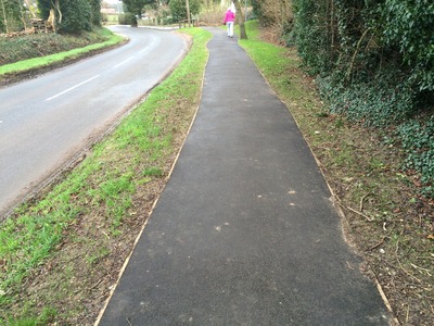 Our lovely new footpath