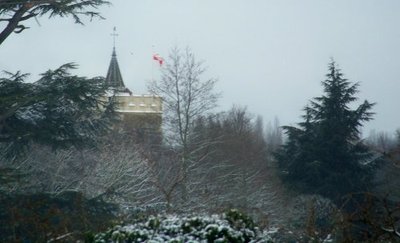 The church on a snowy day