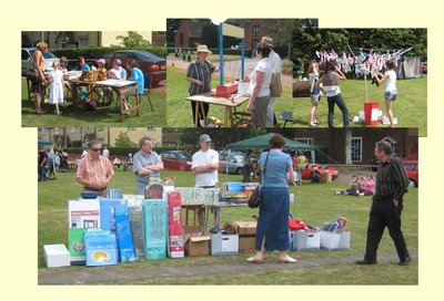 Stalls and attractions on the green