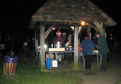 ... with serving hot mulled wine, hot chocolate and mince pies.