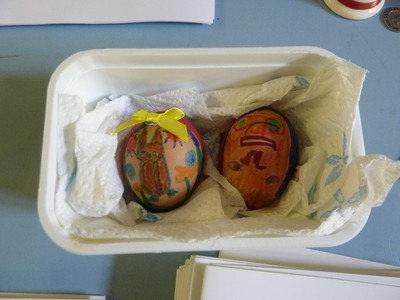 Janet's Easter egg exhibit.