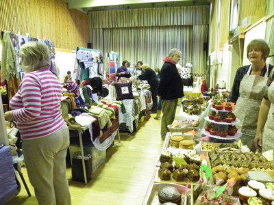 Stalls in the main hall