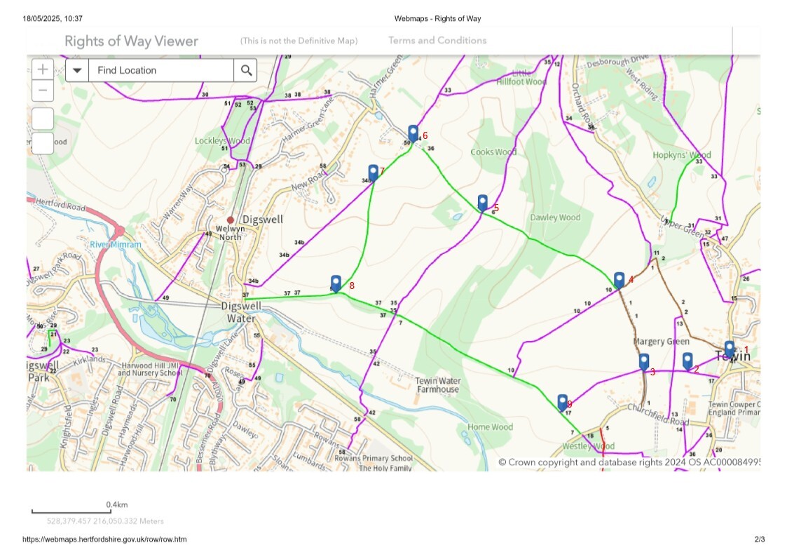 Walk 1 to Hamer Green