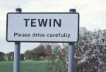 Tewin road sign