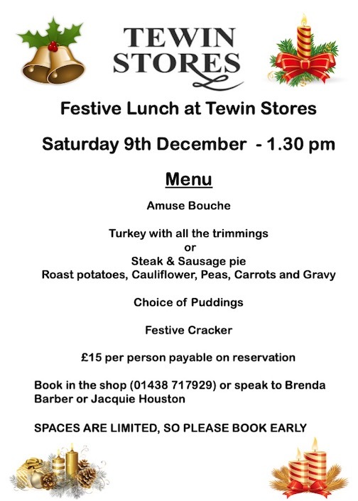 TSA Xmas Lunch poster Dec23