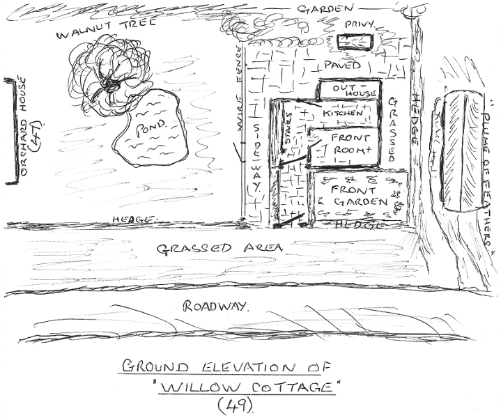 Plan of Willow Cottage drawn by Mr G. Church